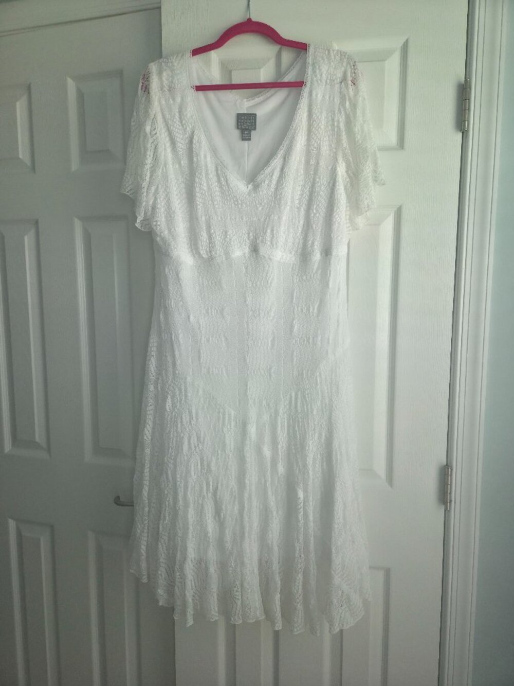 White Summer Dress-Rabbit, Rabbit, Rabbit, Size 18W